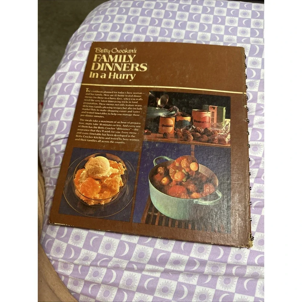 Betty Crocker's Family‎ Dinners In A Hurry Cookbook Home Tested Menus 1970